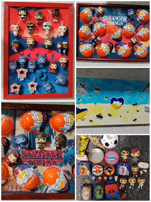 Колекційні фігурки Stranger Things (Kinder Joy), рамки-стенди, кубок та сувеніри