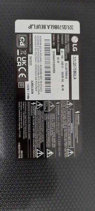 Peças de reposição TV LG 32LQ570B6LA