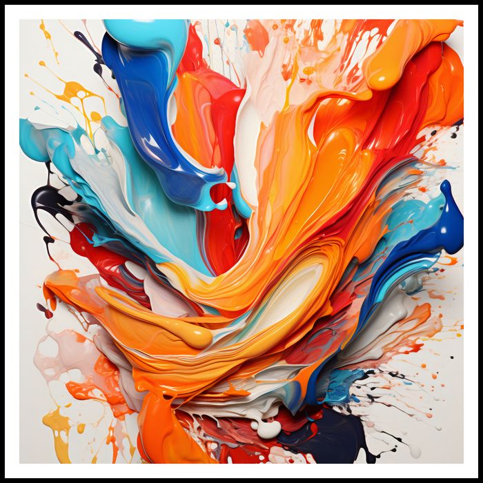 Plakat 90x90cm Taneczne Fale