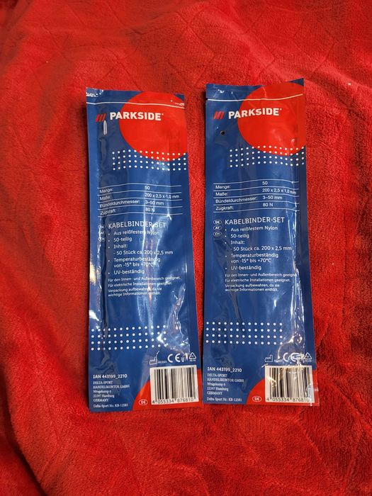 Opaski zaciskowe , trytki , trytytki, zipy 50szt/op. 2pak Parkside