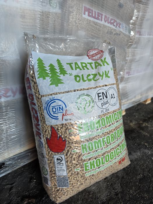 Pellet drzewny 6mm Olczyk ENplus DINplus PEFC - Kamienna Góra- dostawa