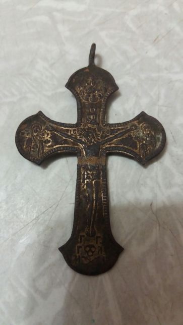 Крест медный с позолотой