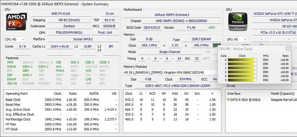 AMD FX-6100 + ASRock 990FX Extreme3 + RAM ddr3 8.00GB