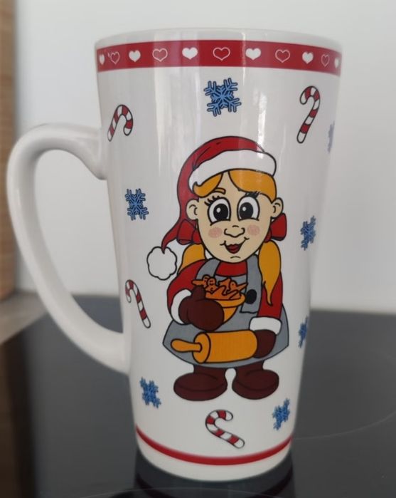 Оригинальная кружка 500 мл с Дедом Морозом и Снегурочкой