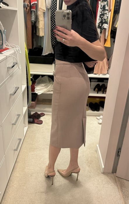 Спідниця міді шерстяна