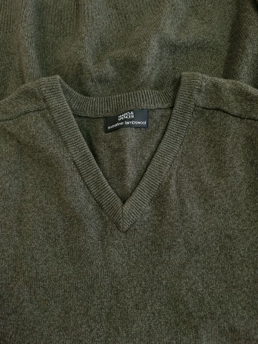 Sweter wełniany męski Marks & Spencer XL 2XL 100% extrafine lambswool