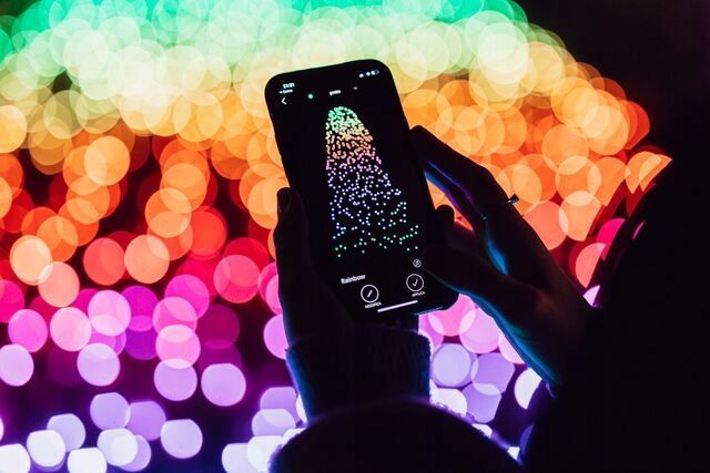 twinkly lampki smart kurtyna 210 led rgb+w