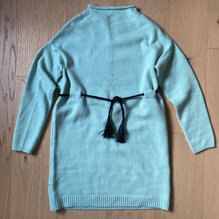 Sukienka tunika miętowa wełna Alice r. 38