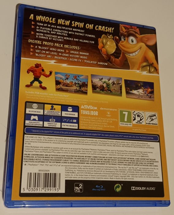 PS4 Jogo Crash Team Rumble em óptimo estado