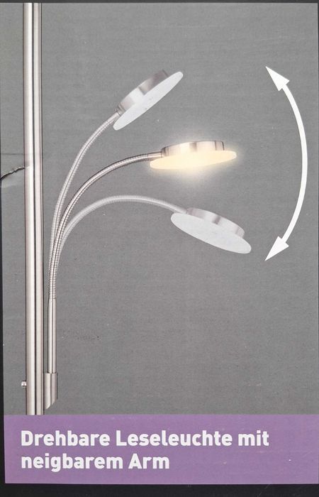 LIVARNO Lampa podłogowa LED ze szklanym kloszem - NOWA