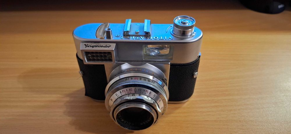 Aparat fotograficzny Voigtlande, uszkodzony.r Vitomatic Ia