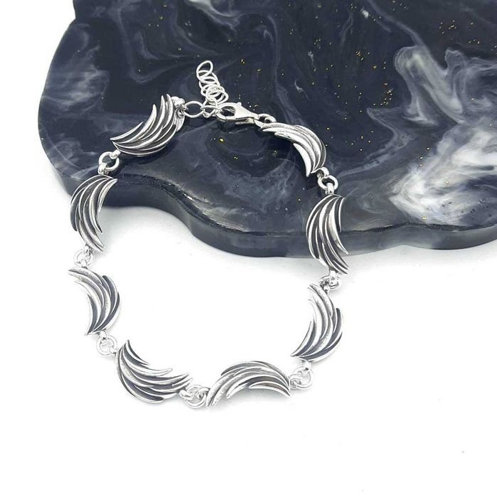 Bransoletka srebrna 925 skrzydła NOWA