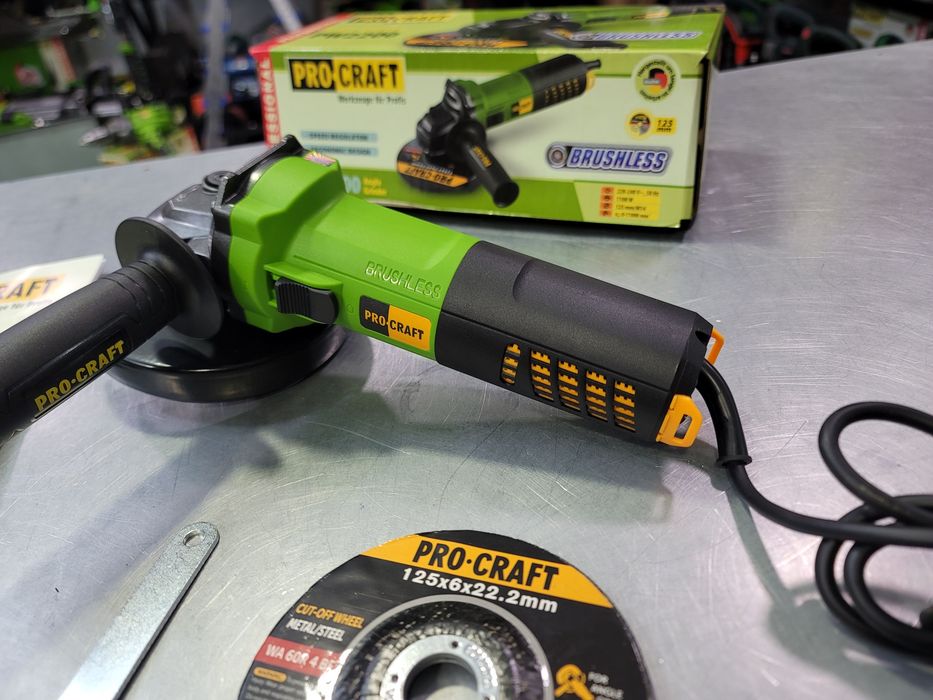 Бесщеточная С Регулировкой об Болгарка ProCraft PW-125 1100Вт НОВИНКА!