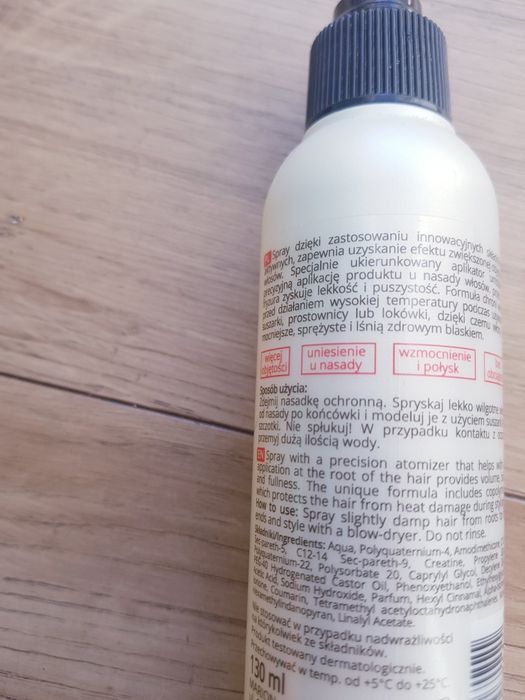 Nowy spray do włosów dodający objętości  Marion Termoochrona  130ml