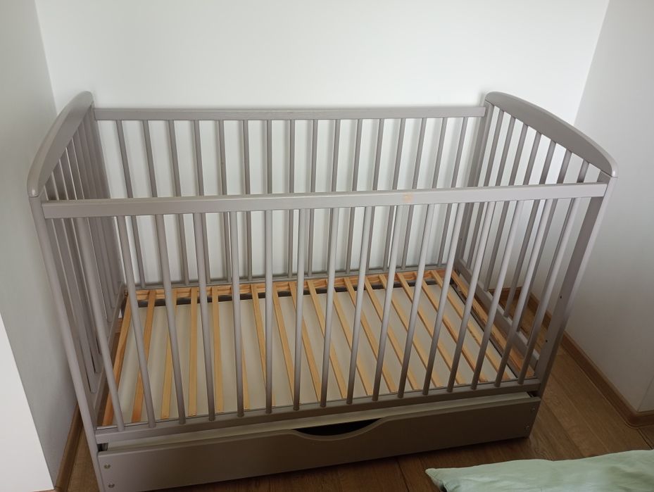 Łóżeczko BOCIAN z materacem 120x60 cm