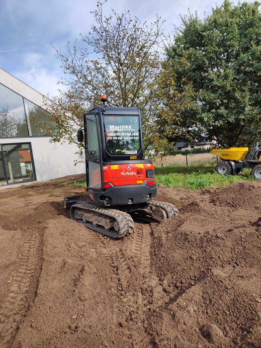 Usługi minikoparka JCB 8018 , 8025, wywrotką do 3.5t Wiertnica KUBOTA