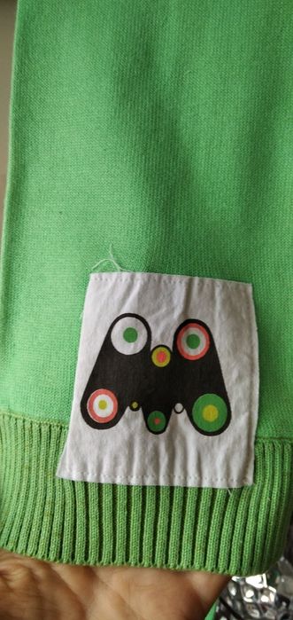 Szalik zielony bawełniany