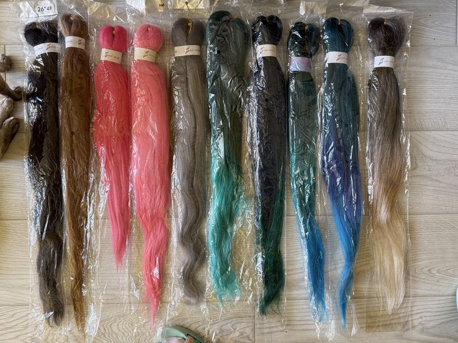 Канекалон 250 цветов, для боксёрских кос, африканских косичек, дред