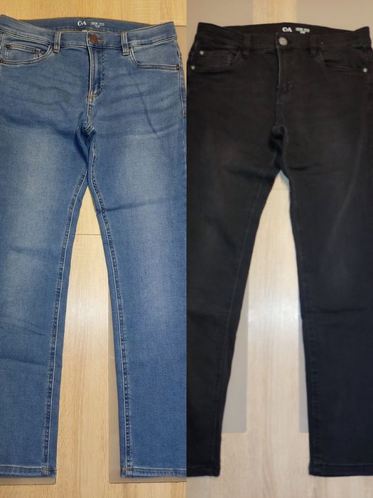 Dwupak spodnie jeansowe C&A 158 cm