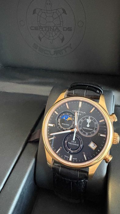 ZEGAREK CERTINA DS-8 Chrono Moonphase Precidrive –stan idealny,komplet