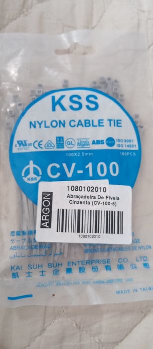 Abraçadeira de fivela cinza 100x2,5cm