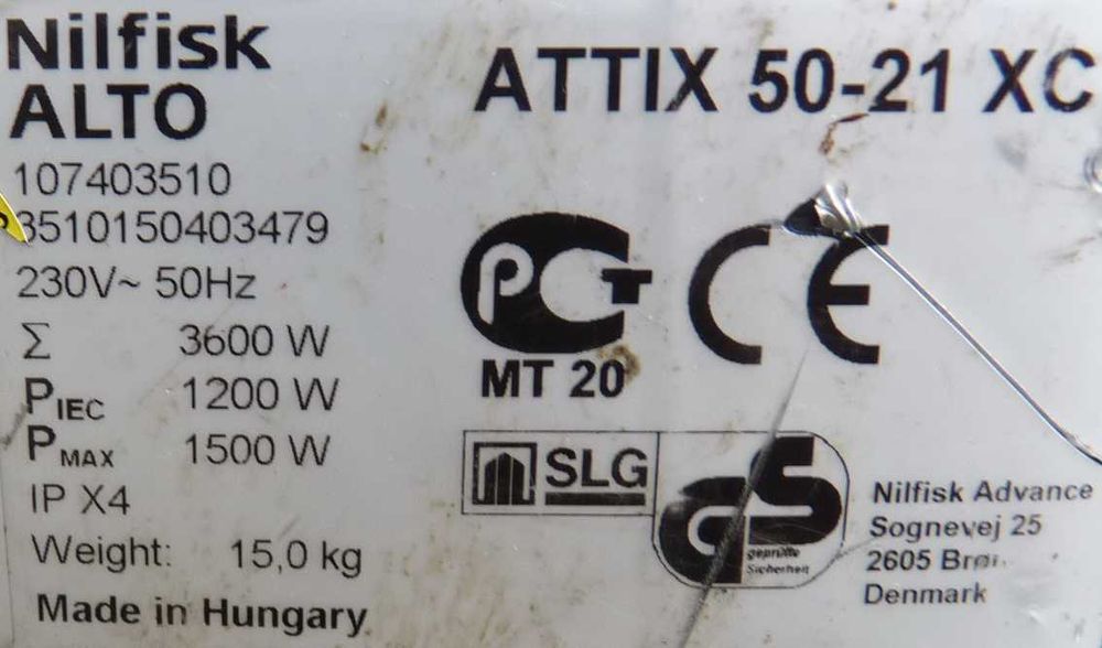 Odkurzacz Przemysłowy Nilfisk Alto Attix 50-21XC