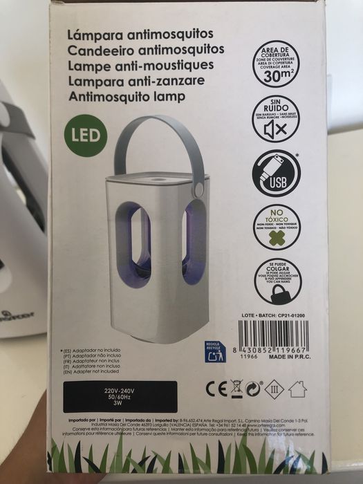 Candeeiro Antimosquitos LED