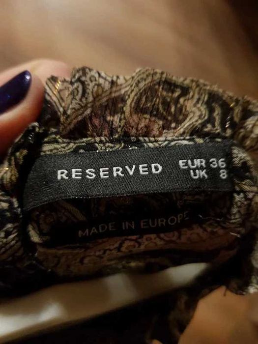 Bluzka Reserved z wzorem paisley, rozmiar 36