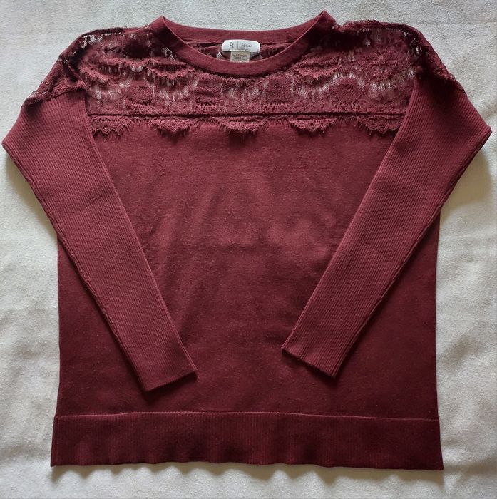 Camisola Bordeaux c/ Renda, TM