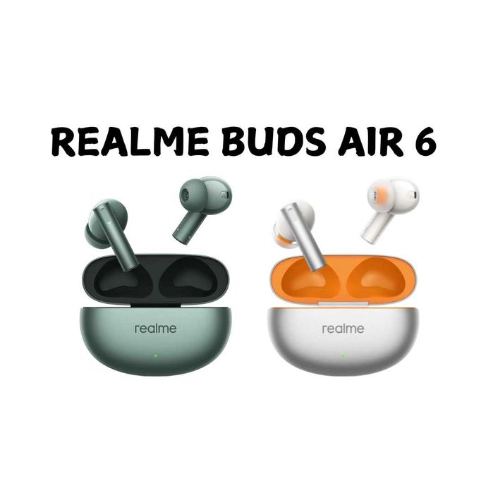 Realme Buds Air 6 PRO Silver \ Green GLOBAL Бездротові навушники TWS
