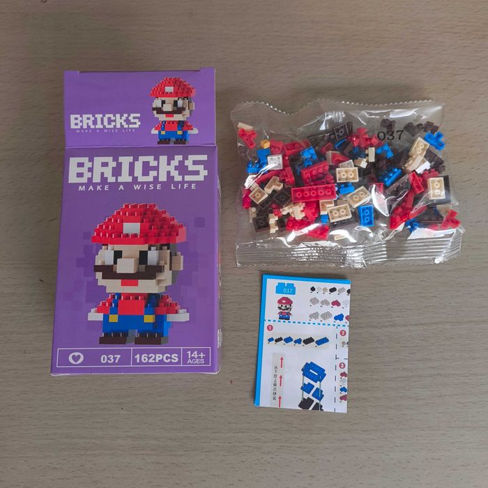 Puzzle Legos Super Mário, Luigi, Pokémon Pikachu