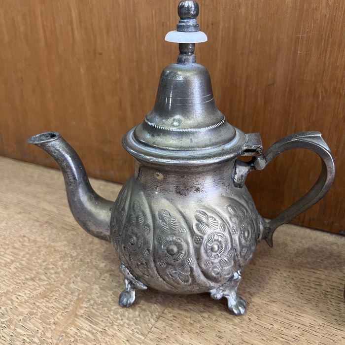 Conjunto Bule de chá marroquino antigo