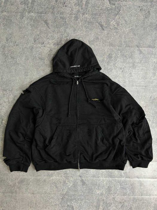 Бомбер Project G/R кофта худи черный худі чорна bomber ИНТЕРПОЛ L S M