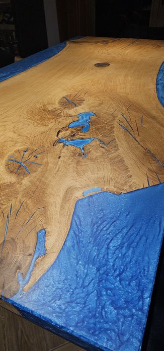 Blat dębowy z perłową żywicą