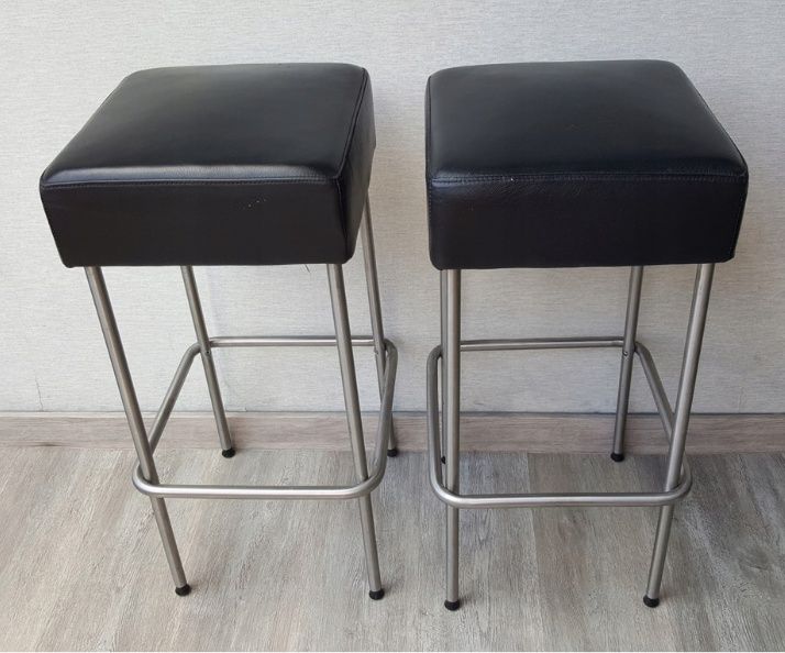 Julius stołek barowy Ikea 2 sztuki hoker prawdziwa skóra stał nierdzew