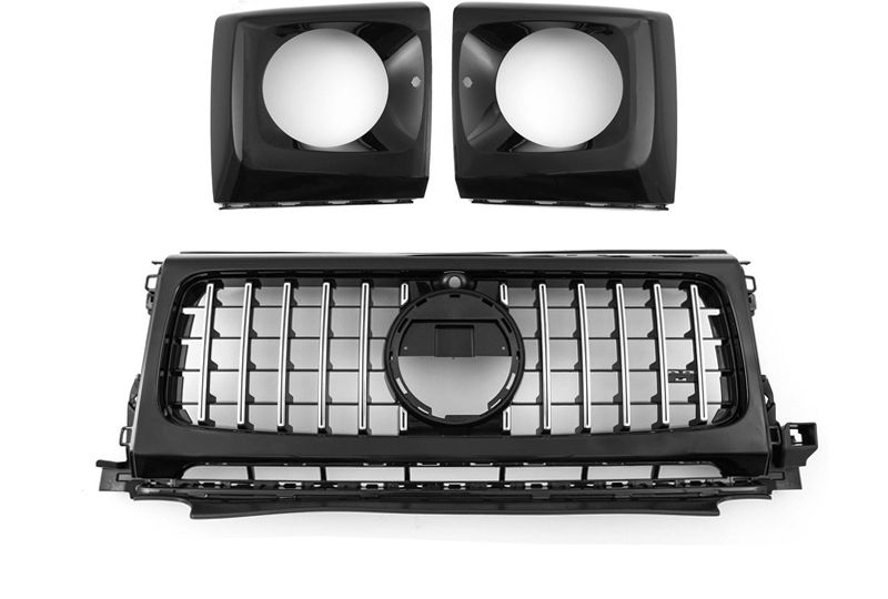 GRELHA DIANTEIRA PANAMERICANA GTR PARA MERCEDES CLASE G W463 2018-2022 - CROMO