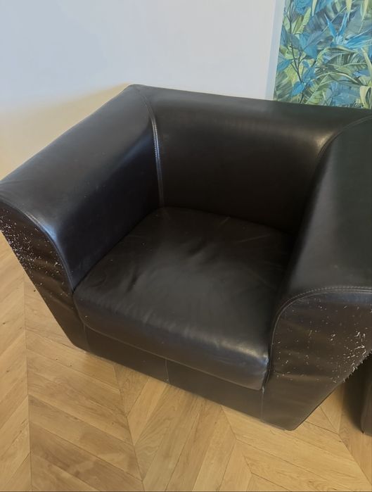 Sofa i 2 fotele ekoskóra