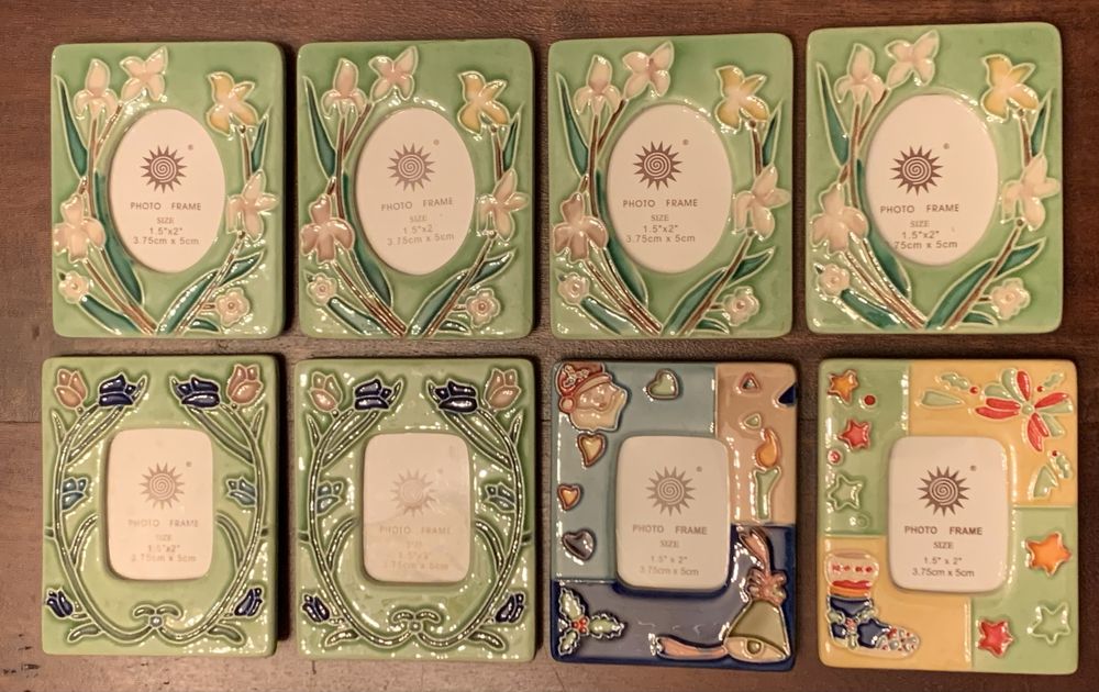 Glazed ceramic frame. Embossed decoration64739773133955120