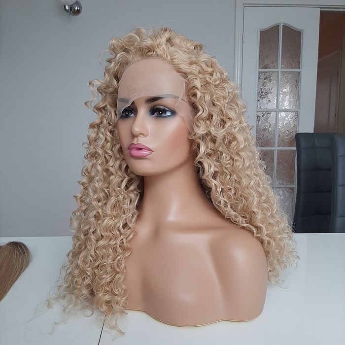 Peruka lace front blond afro