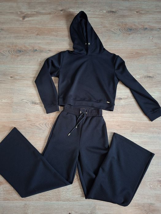 Guess komplet dresowy czarny xs bluza spodnie