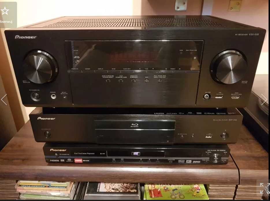 Pioneer Blu-Ray 3D, Amplituner 3D Ultra HD 4K, Kolumny 5.0 Pure Acoust