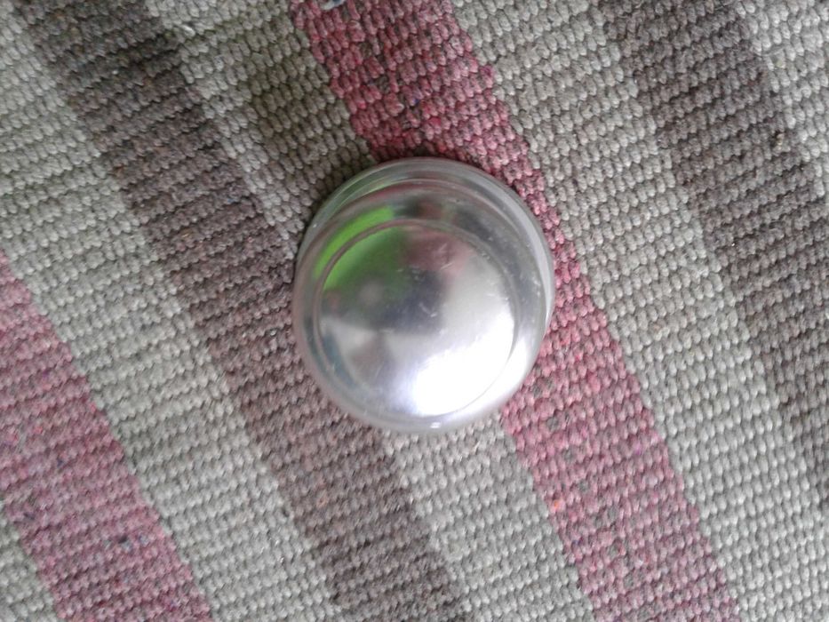 Puxador  maçanete de porta exterior em aço niquelado, como NOVO!