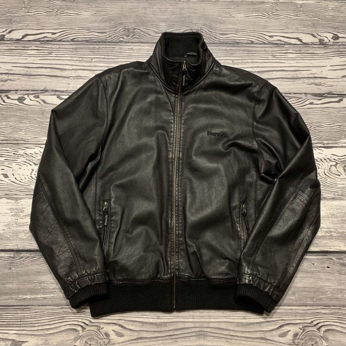 Кожаная куртка Bench Manchester Black Casual Signature Pilot Bomber Alpha Aviator