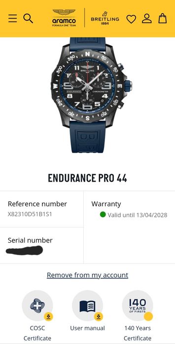 Breitling Endurance Pro 44 Blue – Full Set – Garantia até 2028