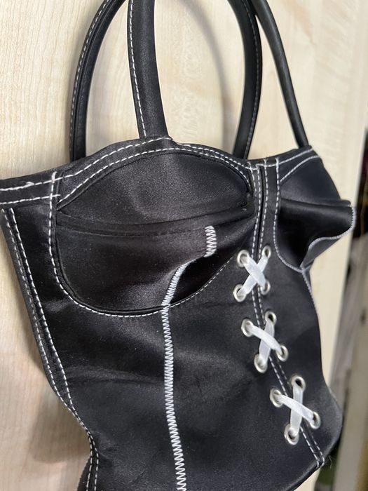 Corset bag gothic baddie y2k чорна сумка корсет бюст