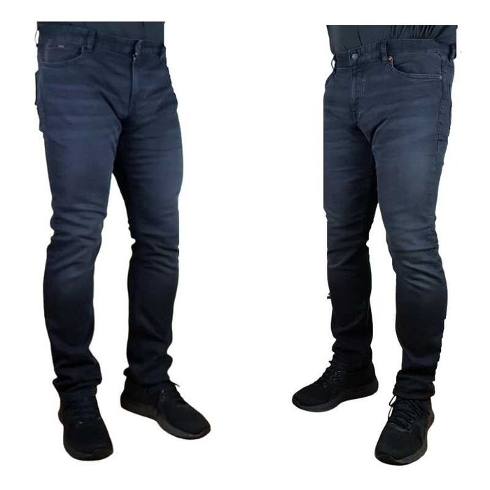 Męskie jeansy Hugo Boss Delaware -Slim blado-czarne nowe oryg. W38/L34