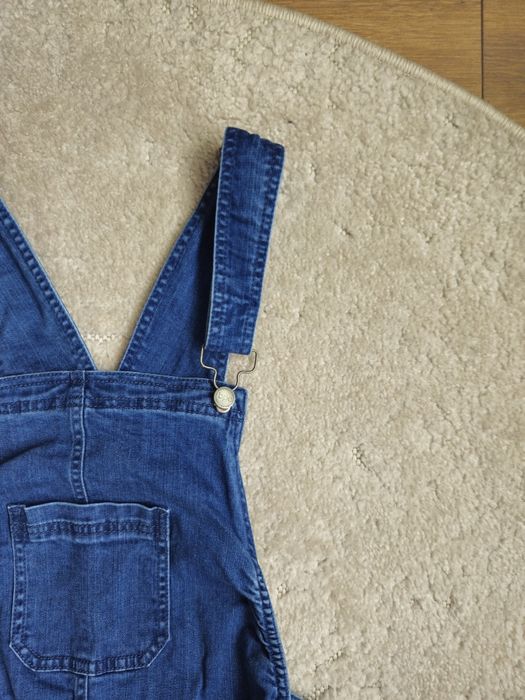 Ciążowe ogrodniczki jeansowe bpc bonprix mama szorty bermudy denim 36 / S