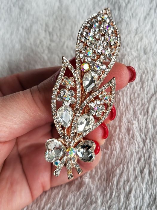 Spinka do włosów nowa kryształki ślub turniej tańca