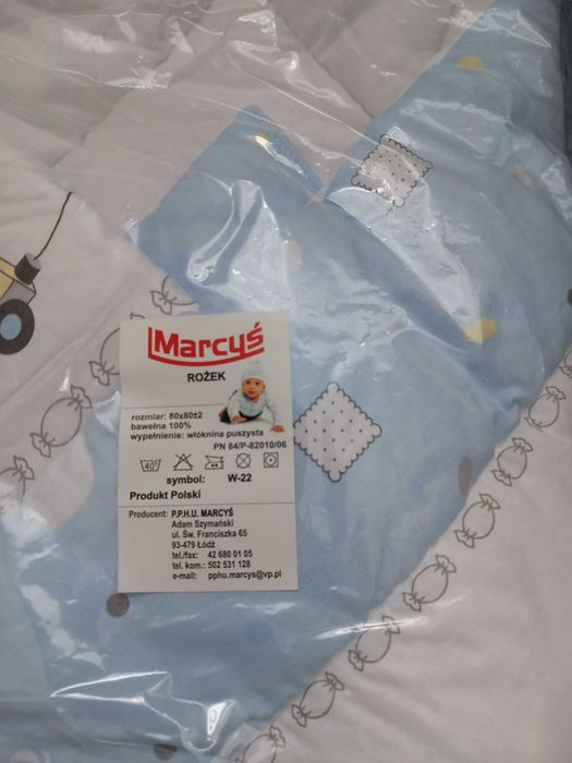 Nowy rozek, otulacz, becik dla chlopca