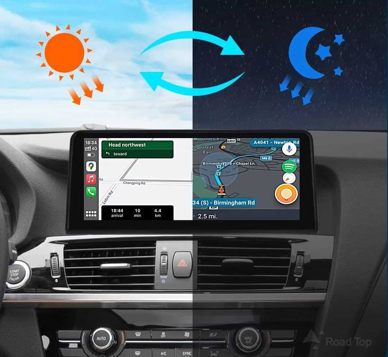 CarPlay Android Auto Radio DAB+ Android GPS WiFi 4G Nawigacja Bluetooth YouTube MP3 MP4 USB BMW X4 F26 Bose